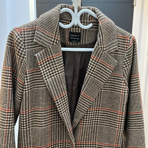 Brown Plaid Coat - Picture 2 of 4